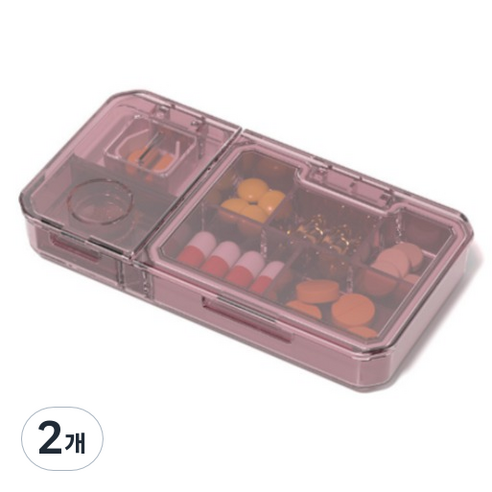 스타리움 알약 커팅 분쇄기 보관통 레드, 2개