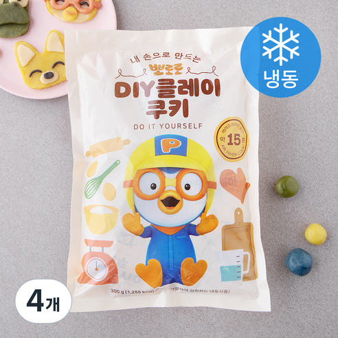 뽀로로 DIY 클레이쿠키 (냉동), 50g, 6개입, 4개