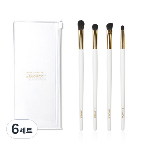 아이섀도우 브러쉬 4종 세트, 스노우화이트, 6세트