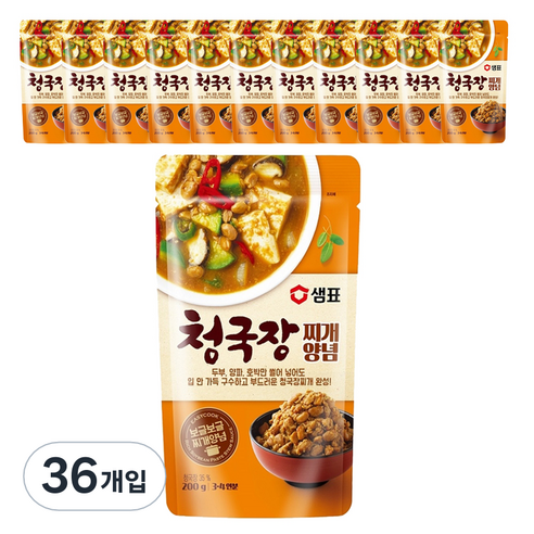 샘표 청국장찌개 양념, 200g, 36개입