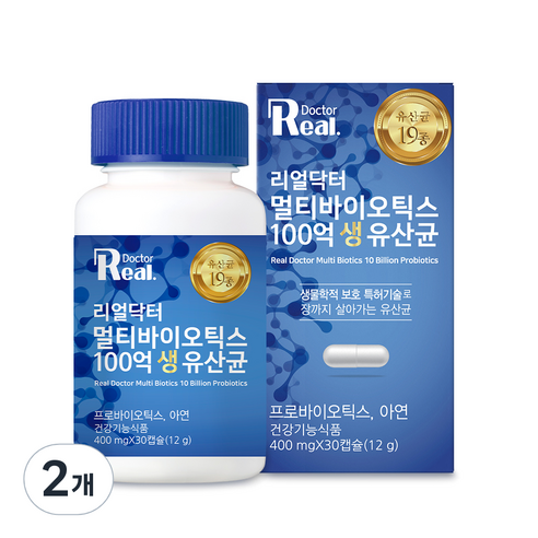 리얼닥터 멀티바이오틱스 100억 생유산균 12g, 30정, 2개