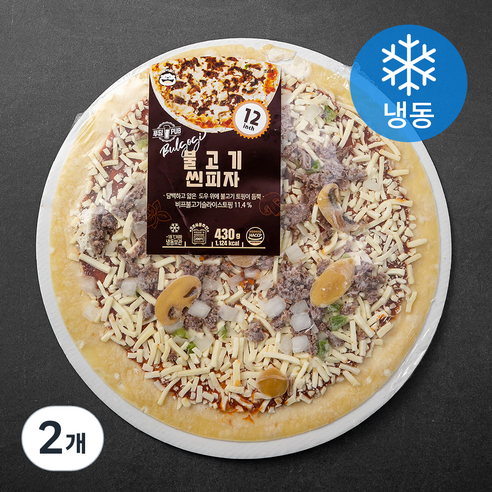 푸딩팩토리 불고기 씬피자 (냉동), 430g, 1개입, 2개