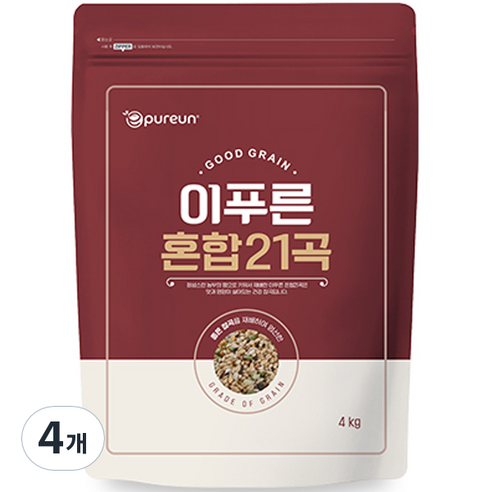 이푸른 혼합 21 잡곡, 4개, 4kg