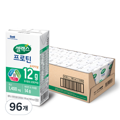 셀렉스 프로틴 오리지널, 190ml, 96개