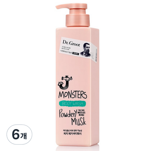 닥터그루트 제이몬스터즈 바디워시 파우더리 머스크향, 385ml, 6개