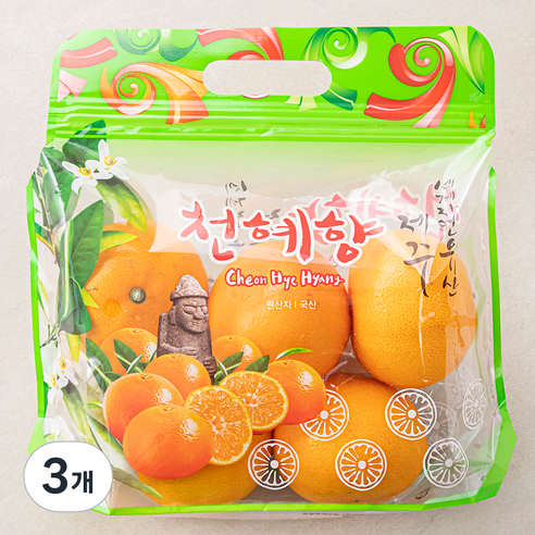 귤탐 당도선별 천혜향, 1.2kg(4~6입), 3개