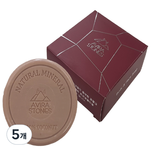 아비라스톤즈 브라운 목욕비누, 100g, 5개