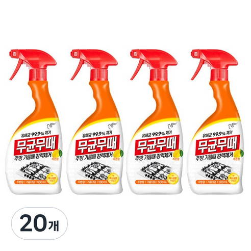 무균무때 주방용 세정제, 500ml, 20개