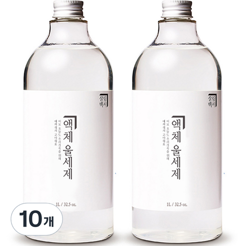 살림백서 액체 울세제 본품, 10개, 1L