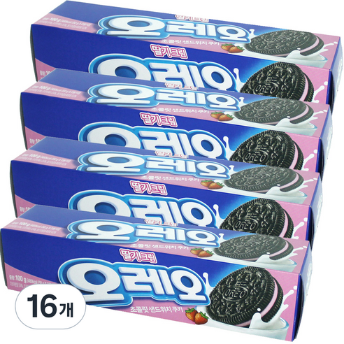 [동서] 오레오 쿠키 딸기크림, 100g, 16개