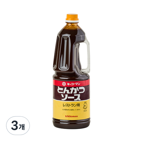 기꼬망 돈까스소스, 1.8L, 3개