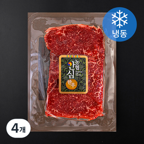 농협안심한우 슬라이스 설도 1등급 (냉동), 4개, 100g