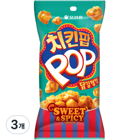 오리온 치킨팝 닭강정맛, 81g, 3개