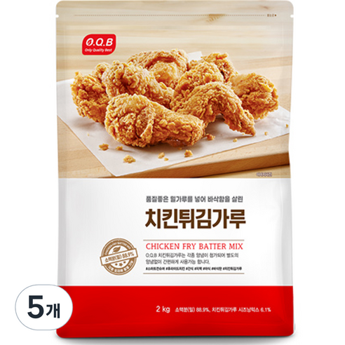 OQB 치킨튀김가루, 2kg, 5개