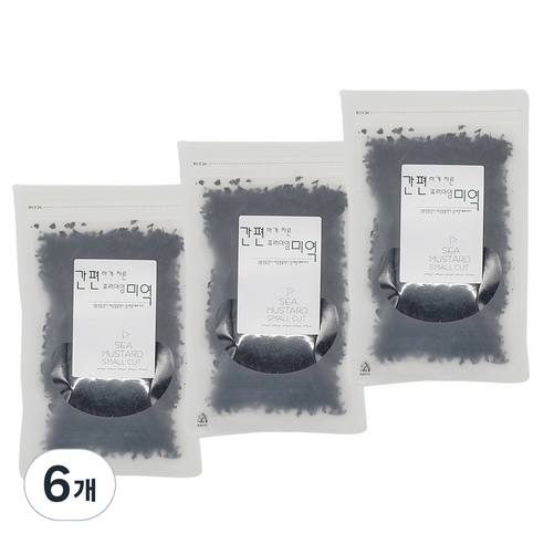 우진수산 자른미역, 100g, 6개