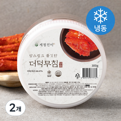 제철진미 탐스럽고 쫄깃한 더덕무침 (냉동), 300g, 2개