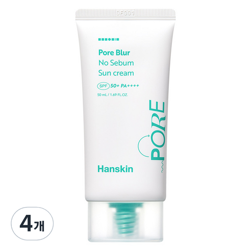 한스킨 모공 블러 노세범 선크림 SPF50+ PA++++, 4개, 50ml