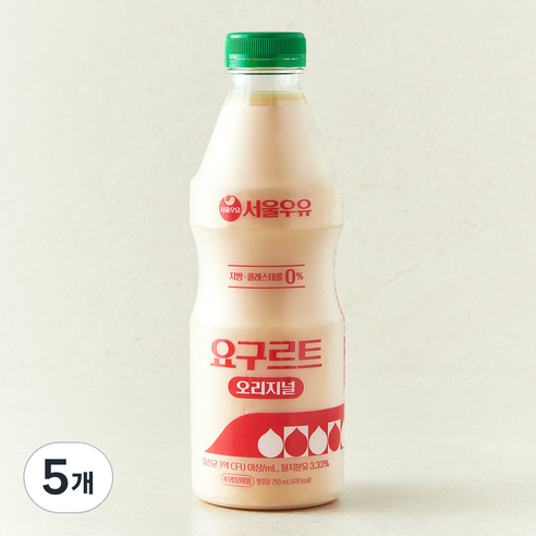 서울우유 요구르트, 5개, 1개입, 750ml