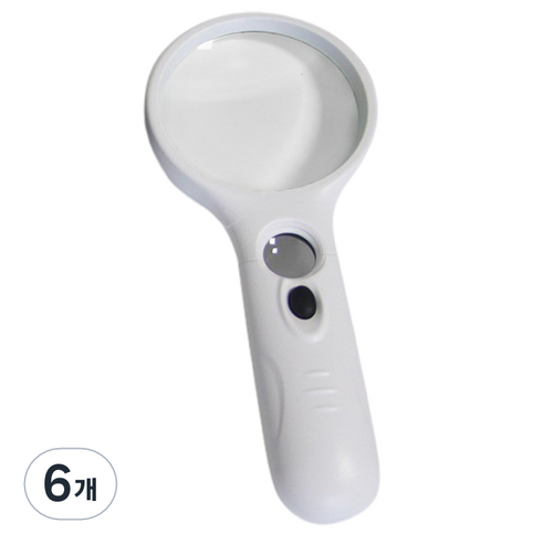 심플리담 LED 돋보기 화이트, MG6902-W, 6개