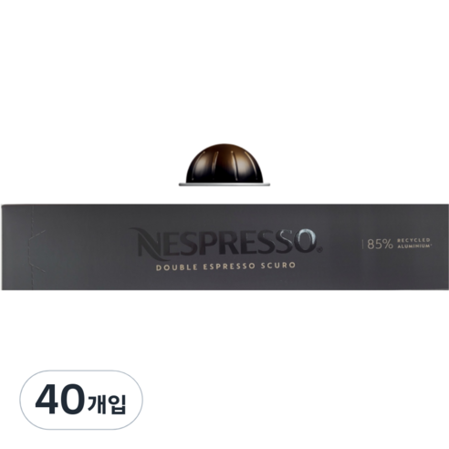 네스프레소 버츄오 더블 에스프레소 스쿠로 캡슐커피, 10g, 10개입, 4개