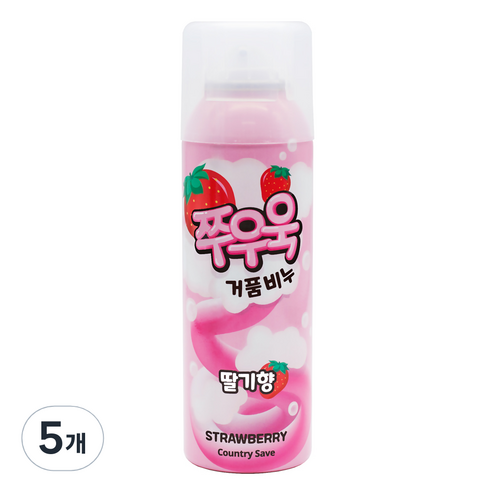 컨트리세이브 쭈우욱 폼솝 버블클렌져 딸기향, 5개, 200ml