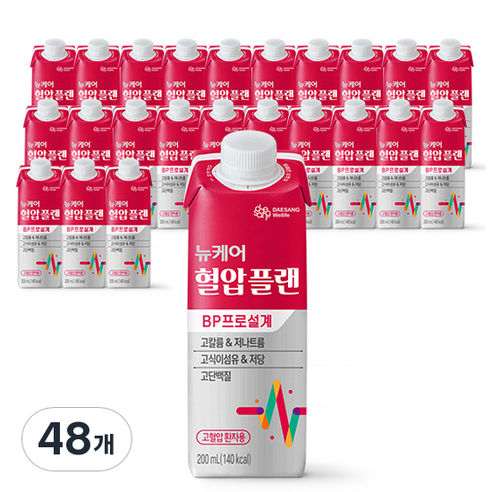 뉴케어 혈압플랜, 200ml, 48개