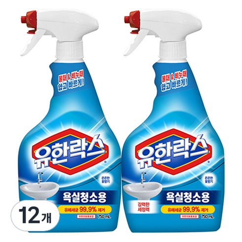 유한락스 멀티액션 욕실청소용 세정제, 750ml, 12개