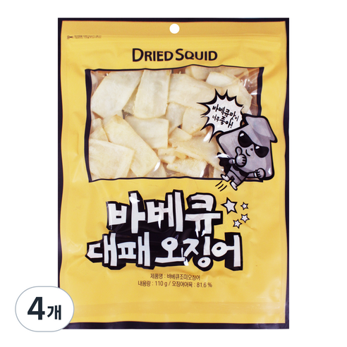 리프레쉬 바베큐 대패오징어, 110g, 4개