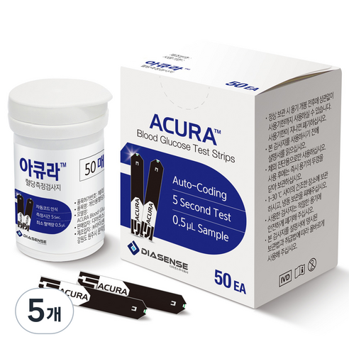아큐라 혈당측정검사지, 50개입, 5개