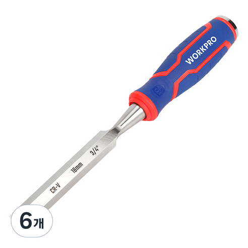 워크프로 목재 끌 18mm WP243008, 6개
