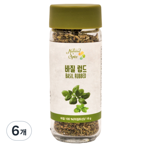 내츄럴스파이스 바질 럽드, 16g, 6개