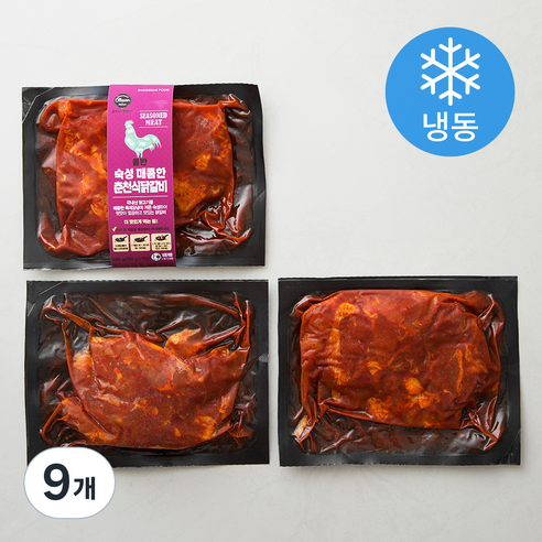 올반 숙성 춘천식 매콤닭갈비 (냉동), 180g, 9개