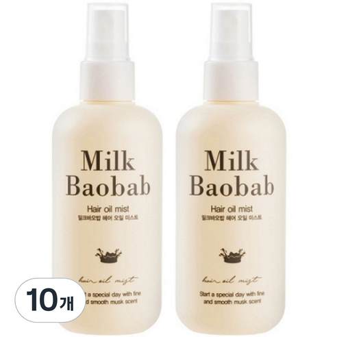 밀크바오밥 끈적임없는 단백질미스트 헤어 오일미스트, 120ml, 10개