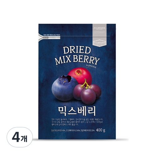 리치팜너트 믹스베리, 400g, 4개