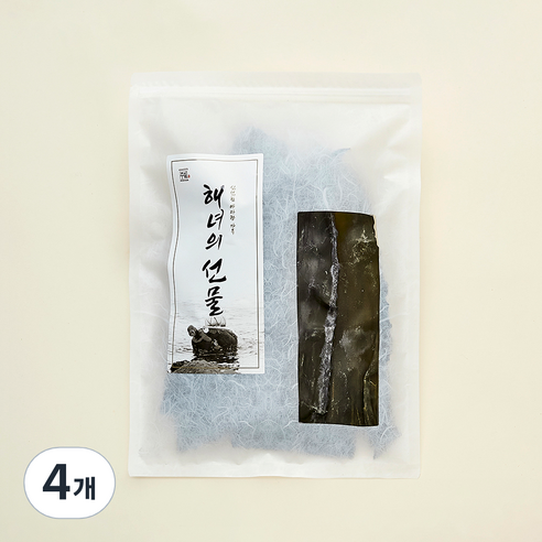 해녀의선물 다시마의 섬 금일도 더 두툼하고 진한 다시마의 뿌리, 4개, 100g