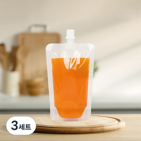 더백퍼센트 투명 스파우트 파우치 200ml, 9mm, 50개입, 3세트