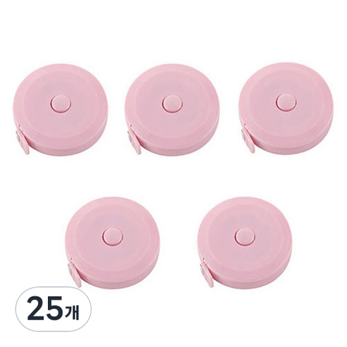 랩앤툴스 노드릭 원터치 줄자 핑크, 25개, 150cm