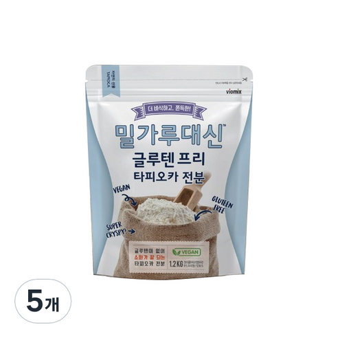 밀가루 대신 글루텐 프리 타피오카 전분, 5개, 1.2kg