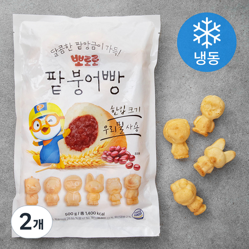 뽀로로 팥 붕어빵 (냉동), 2개, 500g