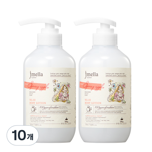 제이멜라 인 프랑스 디즈니 스프링 애플 바디 로션 과일향, 10개, 500ml
