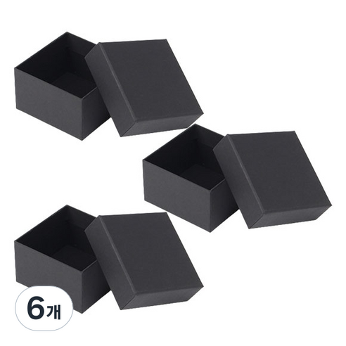 스페셜 모던 선물상자 9.5 x 9.5 cm, 6개, 블랙