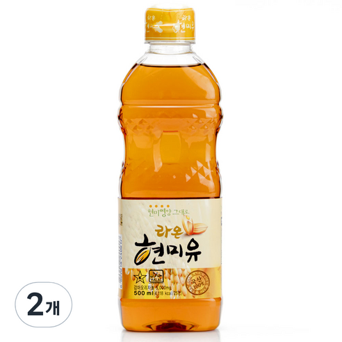 라온 현미유, 500ml, 2개