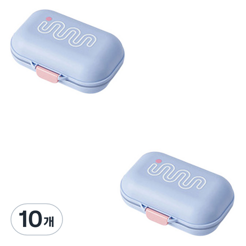 더자카 비비드톤 휴대용 비누케이스, 비비드 블루, 10개
