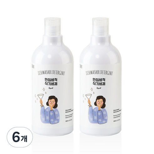 샤인메이커스 안심세척 식기세척기용세제 액체형, 500ml, 6개