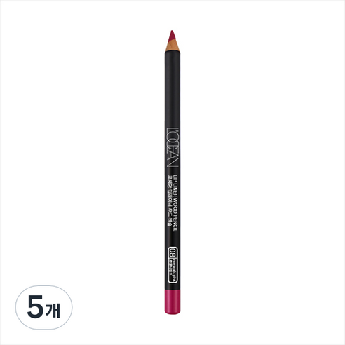 로쎄앙 립라이너 우드 펜슬 4 x 150 mm, 08호 로맨틱핑크, 5개