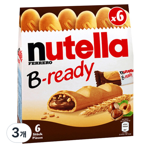 누텔라 브레디 초코바, 132g, 3개