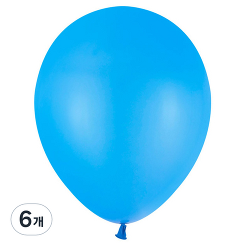 파티팡 라운드 일반 풍선 13cm 100p, 블루, 6개