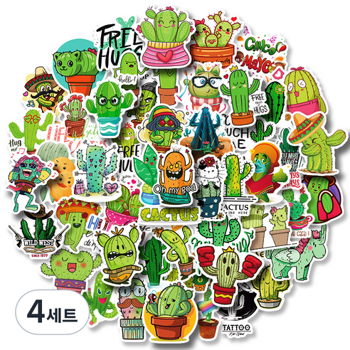심플리앤 고급형 PVC소재 데코스티커 50p 세트, 4세트, E TYPE