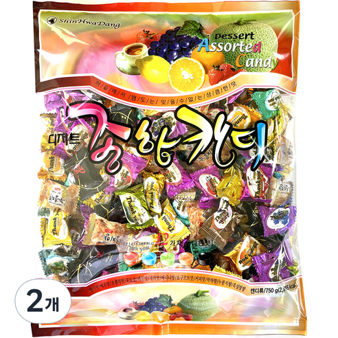 신화당 디저트종합 캔디, 750g, 2개