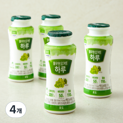 풀무원 다논 하루 요거트 포도, 120ml, 4개입, 4개